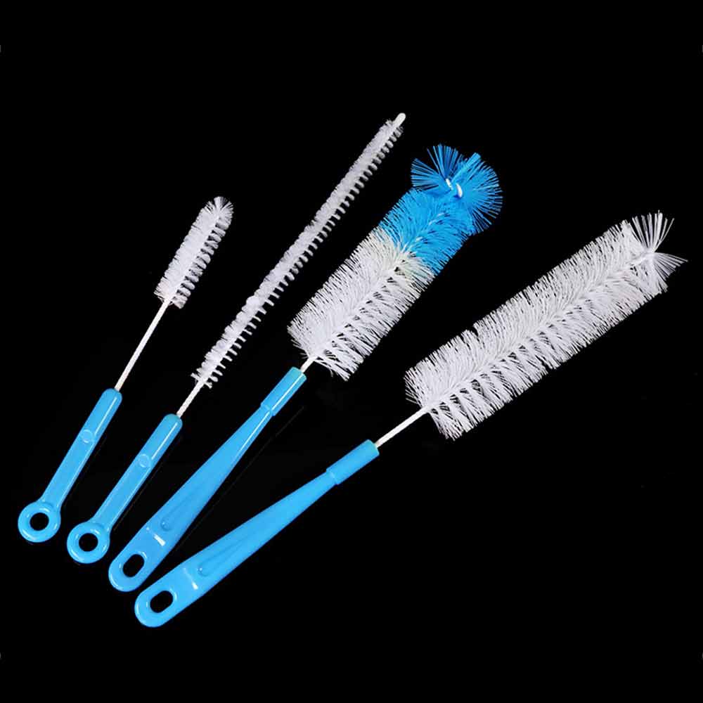 4PCS Long Bottle Brush Cleaner Cleaning Narrow Neck Bottles Cup Washing Kitchen