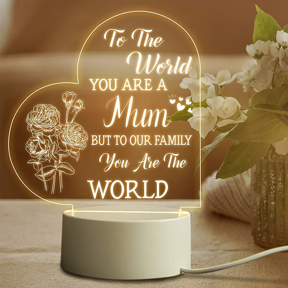 Mothers Day Gifts For Mum Night Light Bedside Lamp Night Light USB Power Supply
