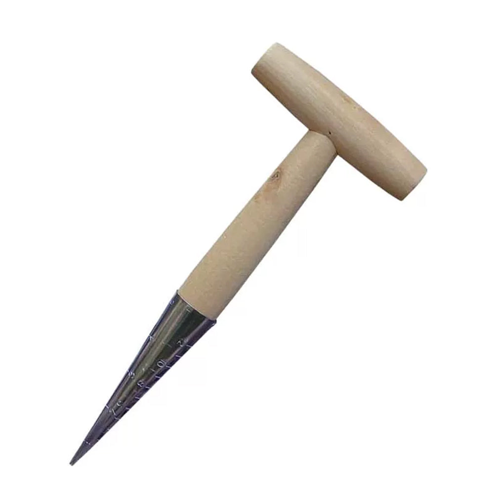 Garden Dibber - T-Handle Carbon Steel Tool for Seed & Bulb Planting