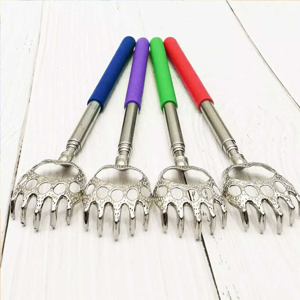 1PC Extendable Bear Claw Scratch Massage Extend Portable Back Scratcher Telescopic Random color