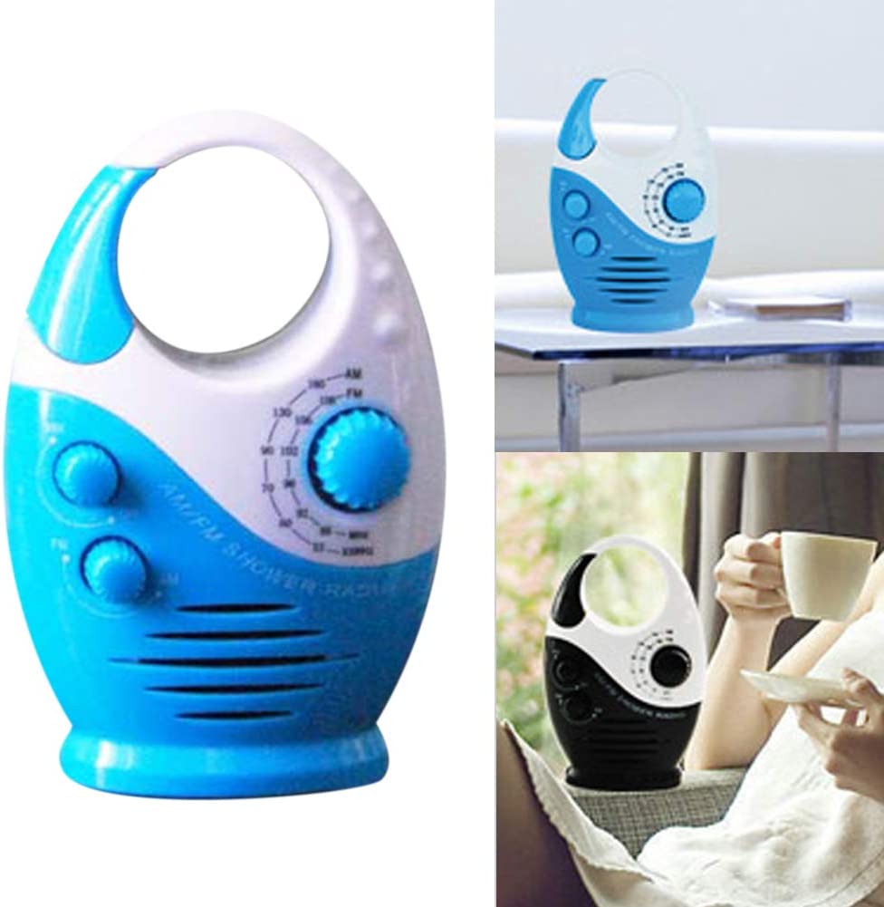 Waterproof Portable FM AM Radio Shower Music Hanging Radio Suit Bathroom Bath
