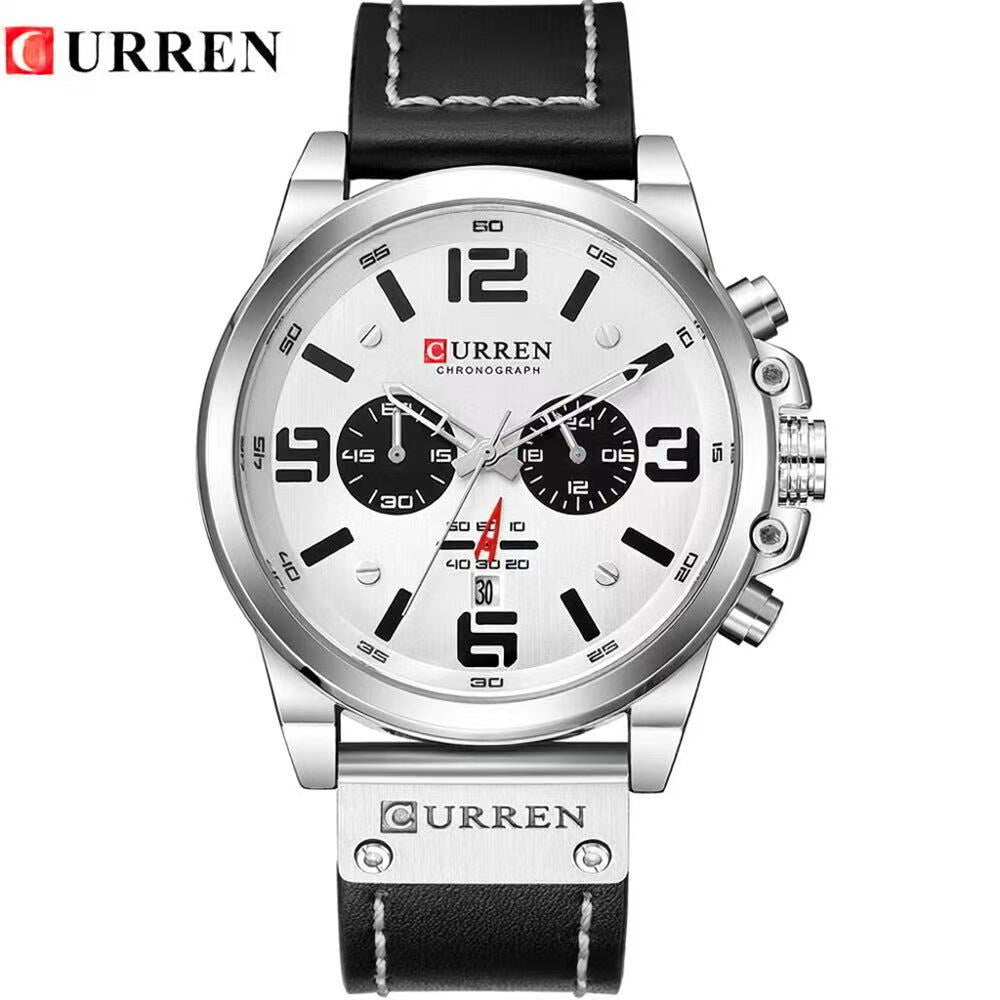 CURREN 8314 Men Military Sport Wristwatch Quartz Calendar Silicone Strap Casual Outdoor Watch