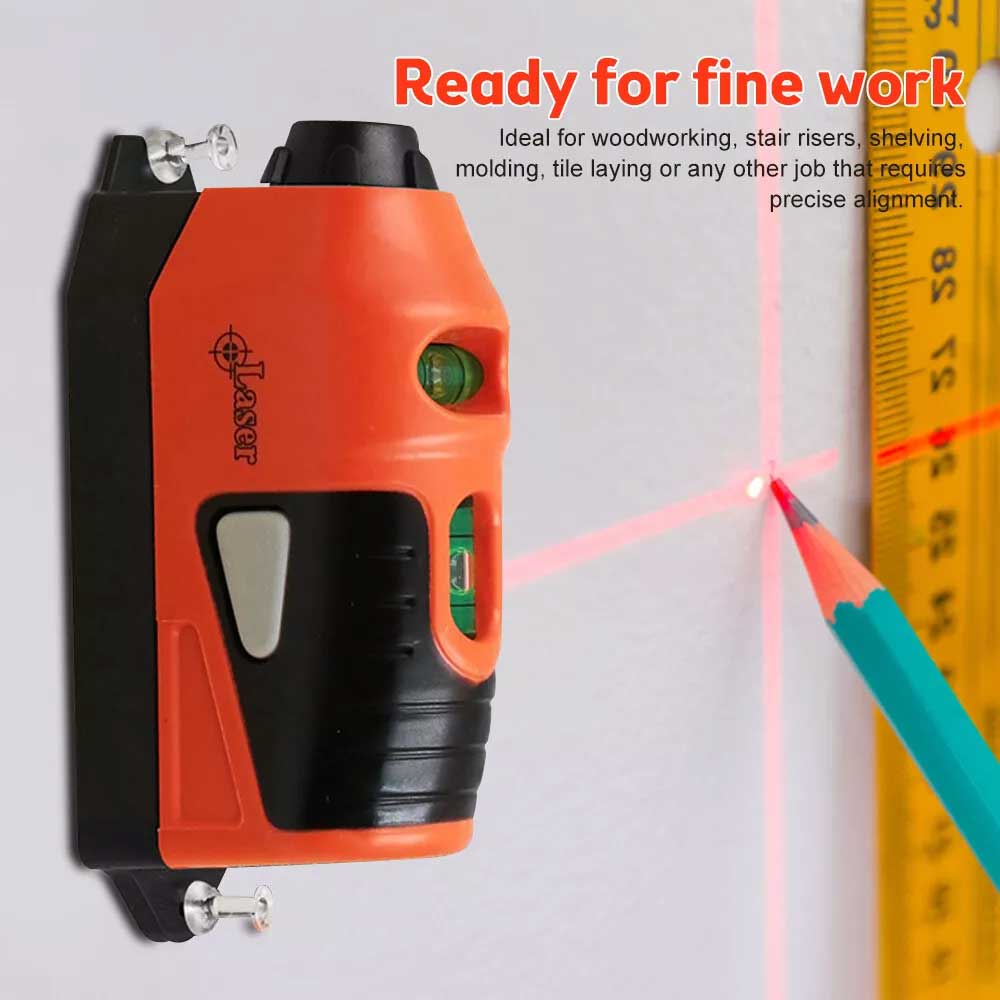 Mini Vertical Horizontal Laser Level Straight Level Line Measurement Gauge Tool