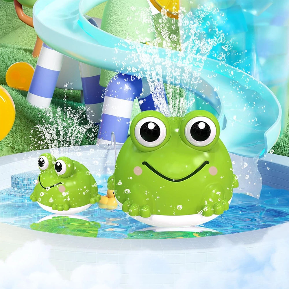 Light Up Bath Frog – Sensory Spray Water Toy for Fun Bath Time Play