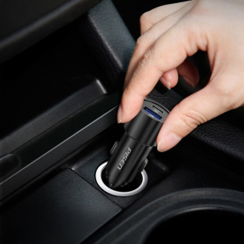 PISEN Metal PD + QC Fast car charger 36W (Black) 5 Pcs 26% off