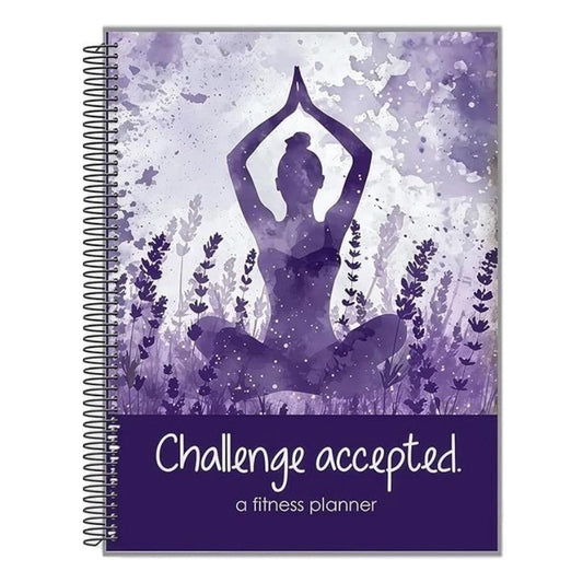 Challenge Accepted Fitness Planner - 90 Day Workout & Meal Tracker Journal