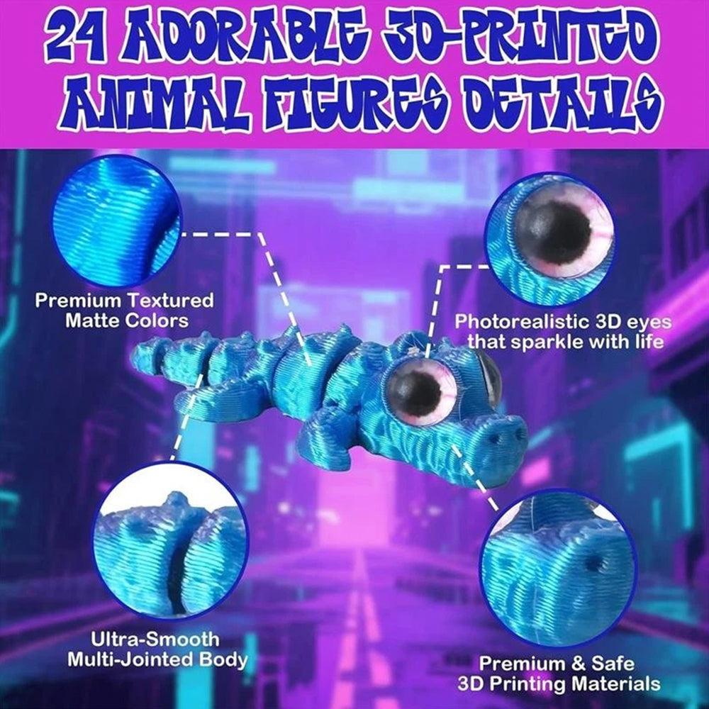 3D Printed Animals Christmas Advent Calendar 2025 – 24-Day Countdown with Articulated Animal Figures