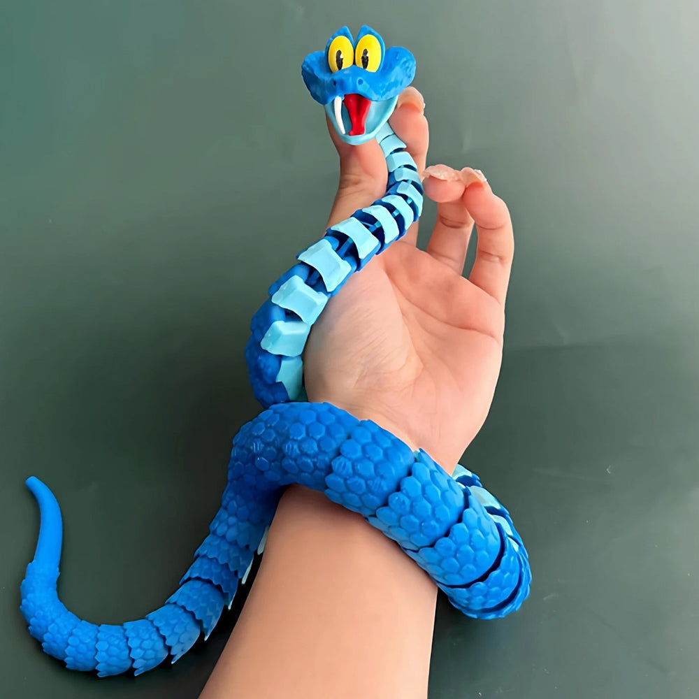 45CM 3D Printed Snake Sipper Action Figure - 30-Point Articulated Gift Toy