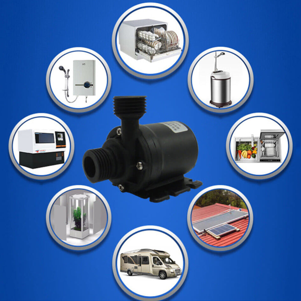 DC 12V Water Pump Ultra Quiet Lift 5M 800L/H Submersible Waterproof