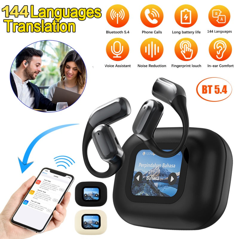 Bluetooth AI Translator Earbuds 144+ Language Real-Time Translate Earphones