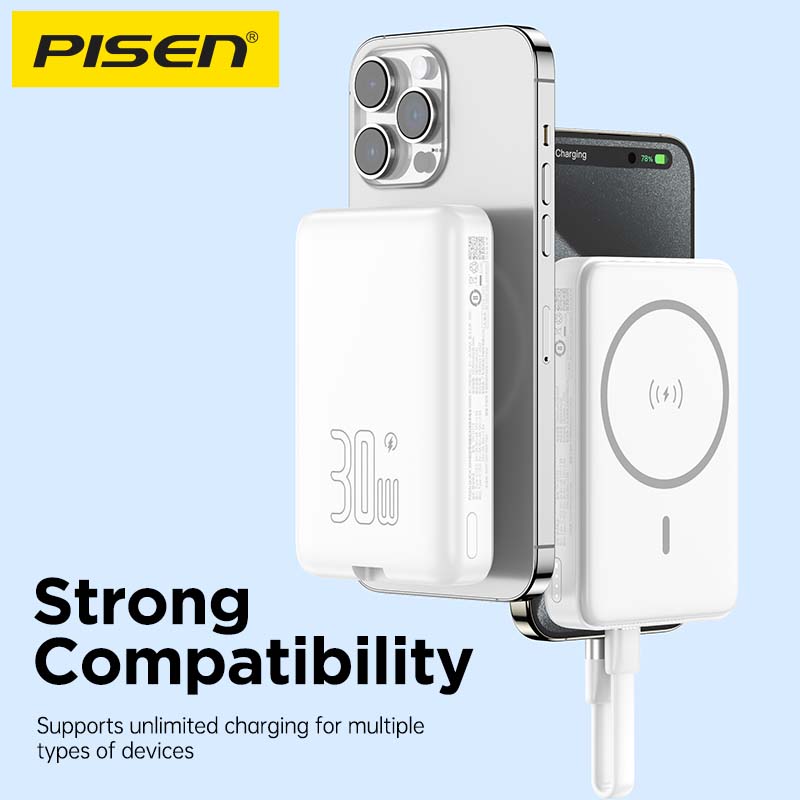10000mAh 30W Magnetic Wireless Power Bank – PD QC3.0 Super Fast Charging
