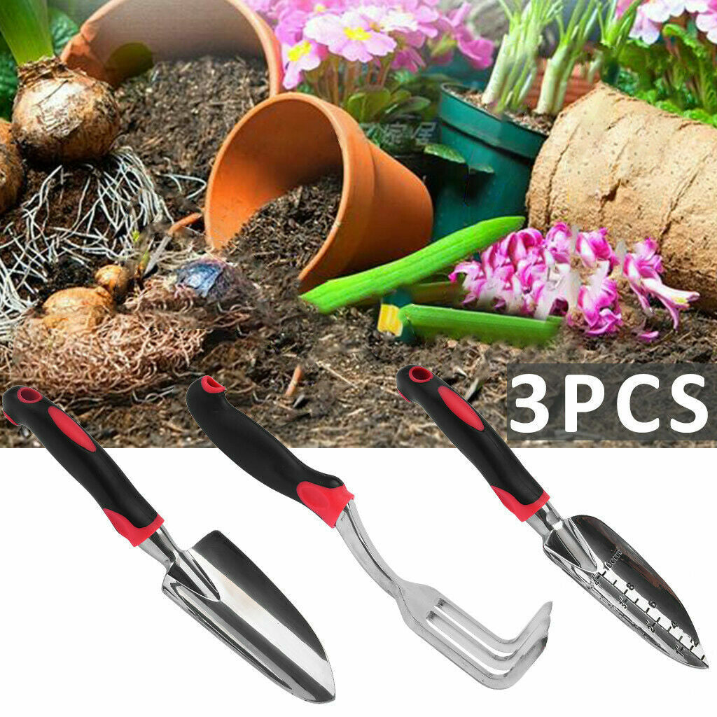 3-Piece Aluminum Alloy Garden Tool Set – For Outdoor Gardens & Vegetable Patches