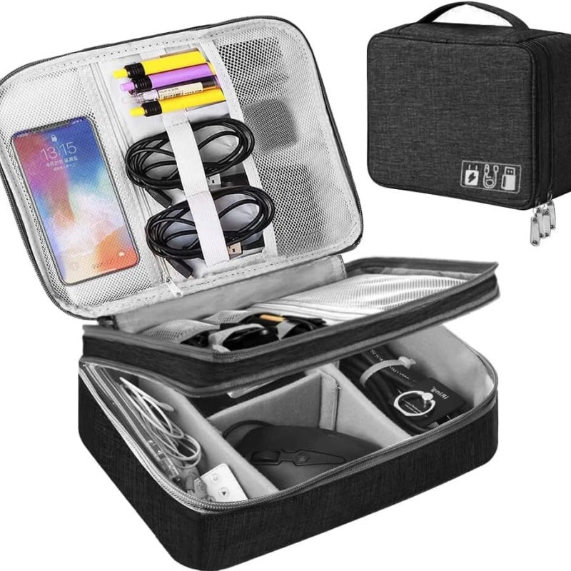 Travel Cable Organizer Bag Electronic Accessories USB Drive Storage Case Charger