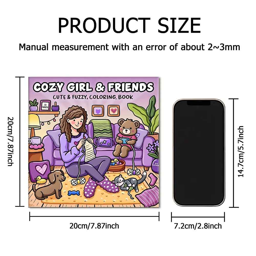 Cozy Girl & Friends Coloring Book for Adults – Bold & Easy Patterns