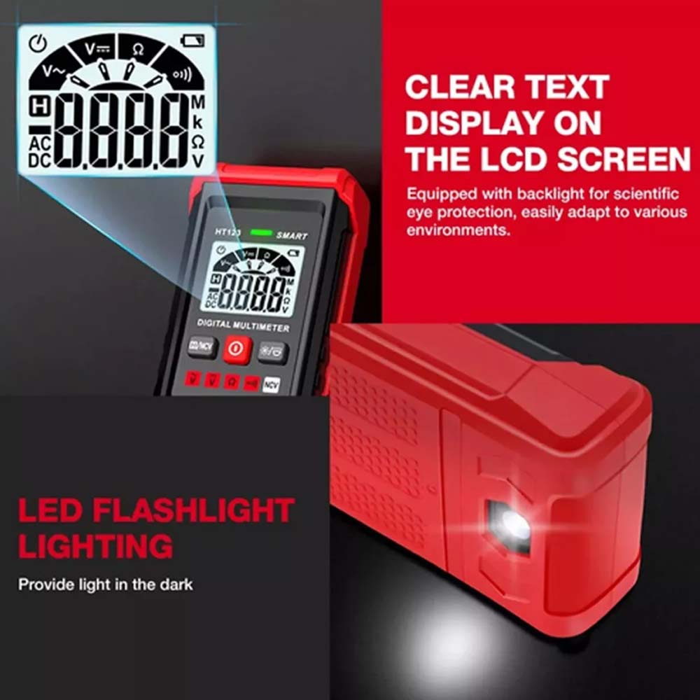 Digital Multimeter, Auto-Ranging Voltmeter,Tm-510 4000 Counts,Smart Measurement