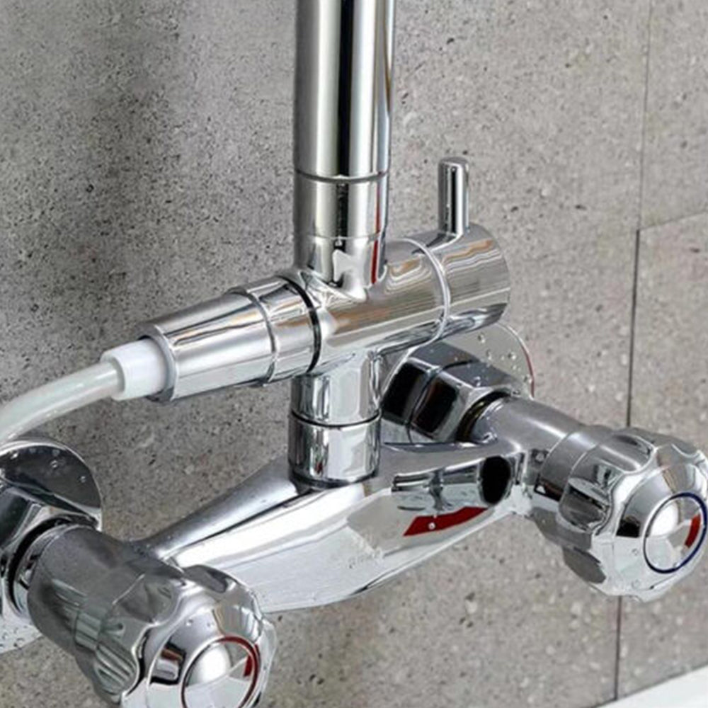 3 Ways 1/2 Showe-r Fauce-t Water Splitter Showe-r Valve Diverter Nozzle Adapter