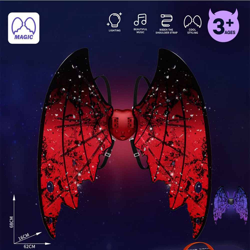 Fairy Wings with LED Lights Moving Butterfly Wings with Music for Girls Women