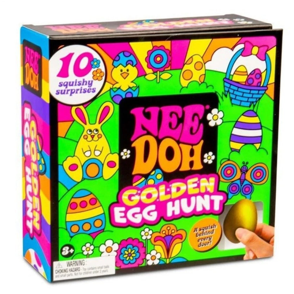 Easter Golden Egg Mystery Hunt – 4 Eggs Filled with 10 Squishy Squeeze Toys