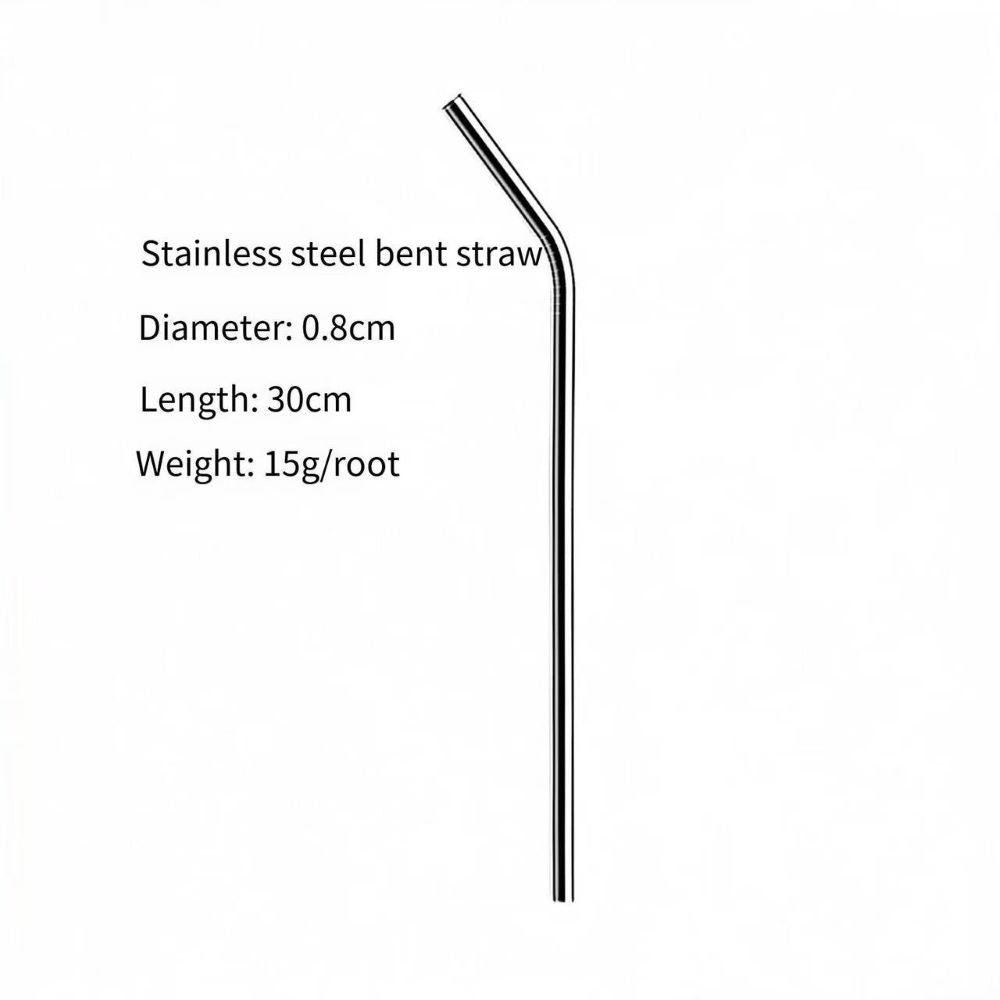 Reusable Metal Straw Set – 6-Piece 304SS for 40oz Tumblers, with Brushes Boxed