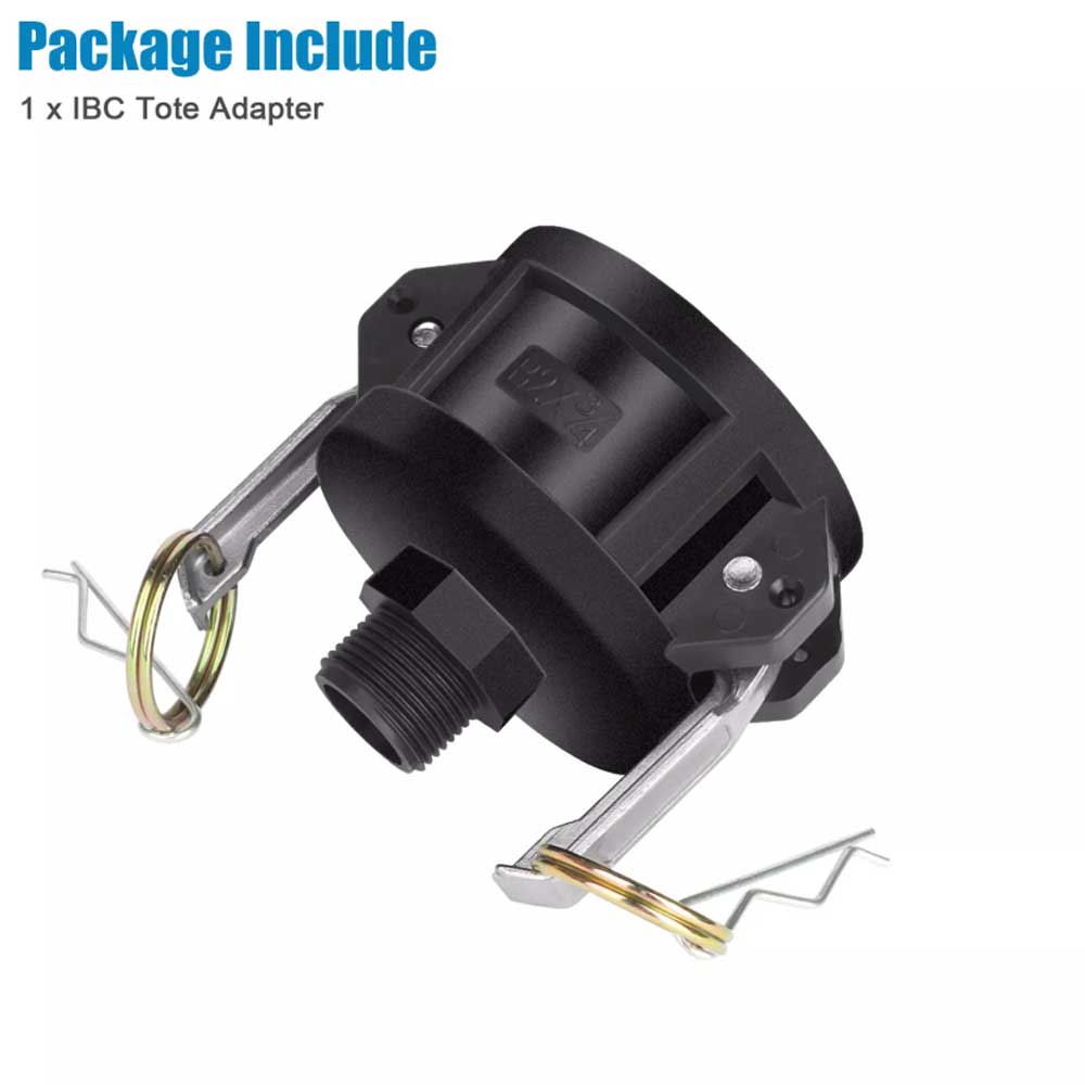 IBC Tote Tank Drain Adapter – 2" Cam Lock to 3/4" Garden Hose for 275/330 Gallon Tanks