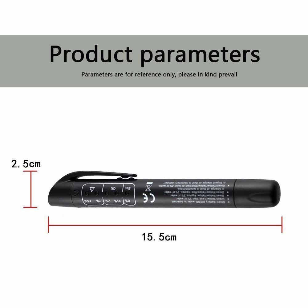 Brake Oil Fluid Tester LED Moisture Liquid Tool Car Vehicle Test Indicator Pen