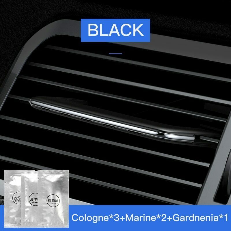 Car Vent Perfume Clip – 6 Fragrance Bars (Cologne/Marine/Gardenia) – Even Volatilization