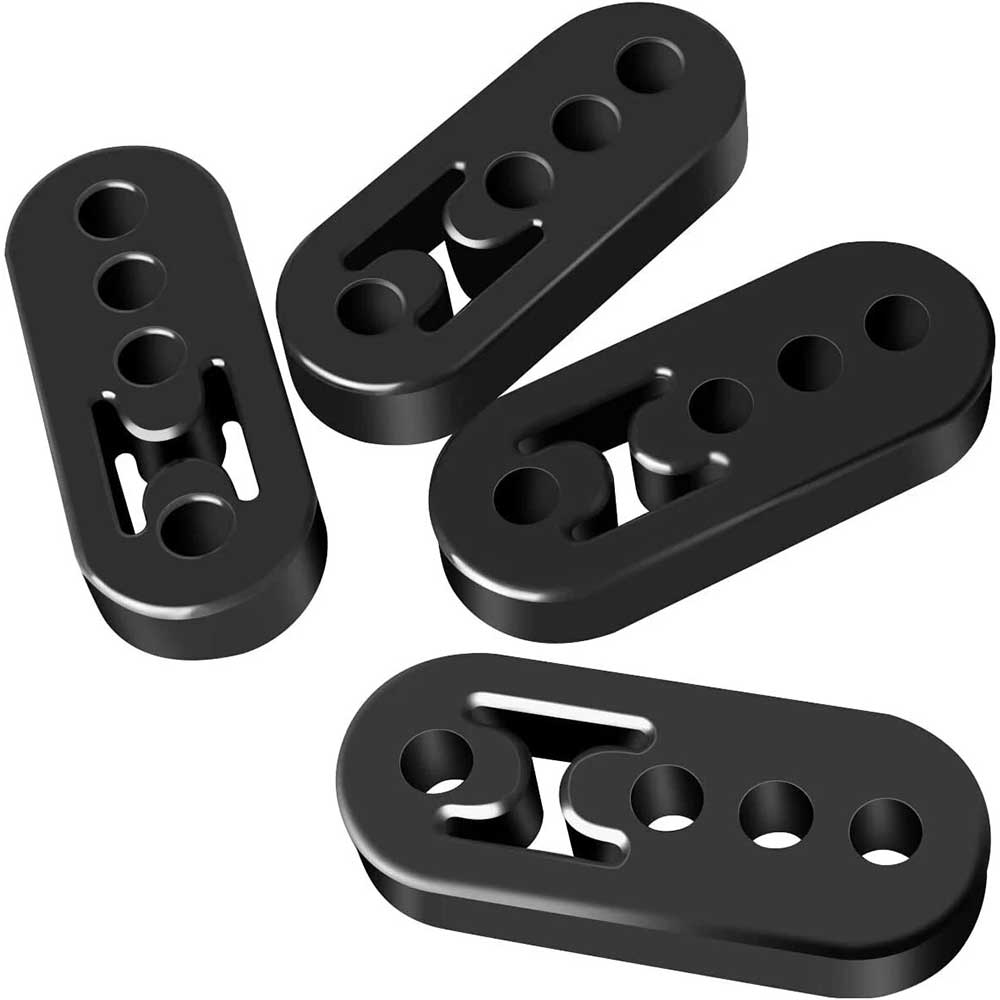 4PCS Car Exhaust Rubber Hangers - Heavy Duty Universal Pipe Mount Brackets