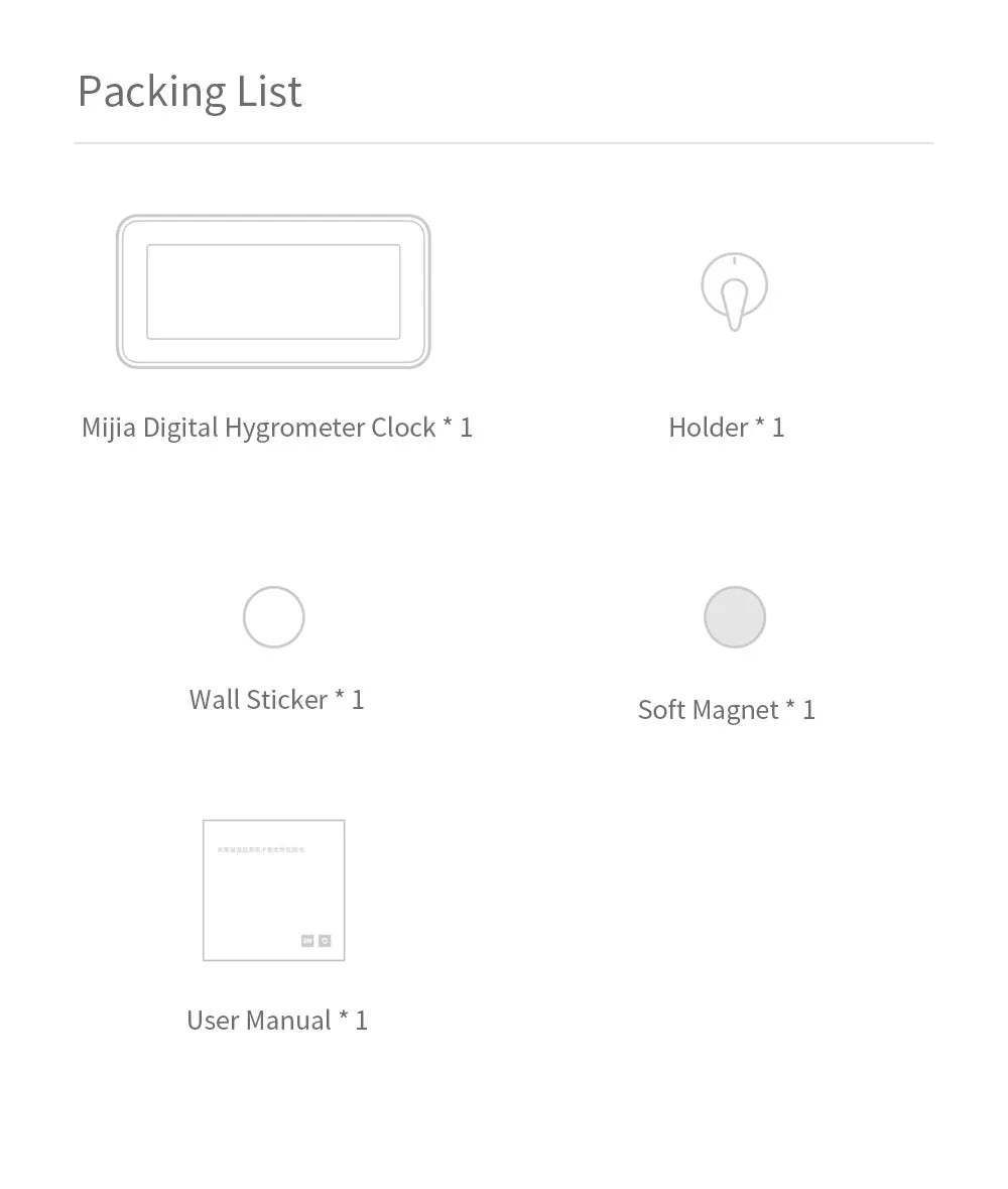 Xiaomi Mijia E-ink Temp Humidity Monitor – Smart Bluetooth Clock Sensor Pro