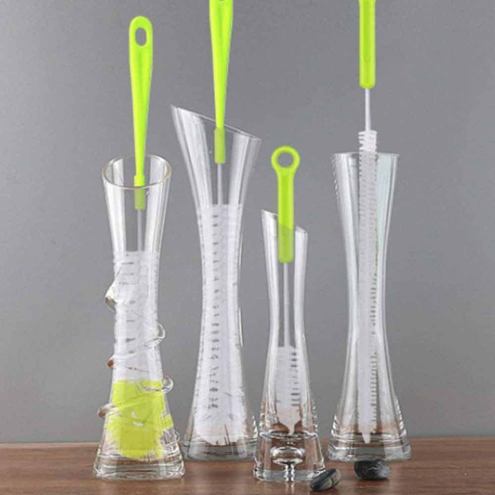 4PCS Long Bottle Brush Cleaner Cleaning Narrow Neck Bottles Cup Washing Kitchen