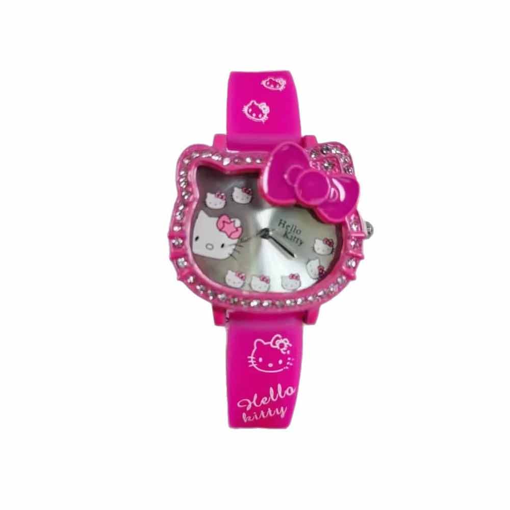 Girls Cartoon Quartz Watch – Cute Pink Wristwatch with Adjustable Strap, Gift Ready