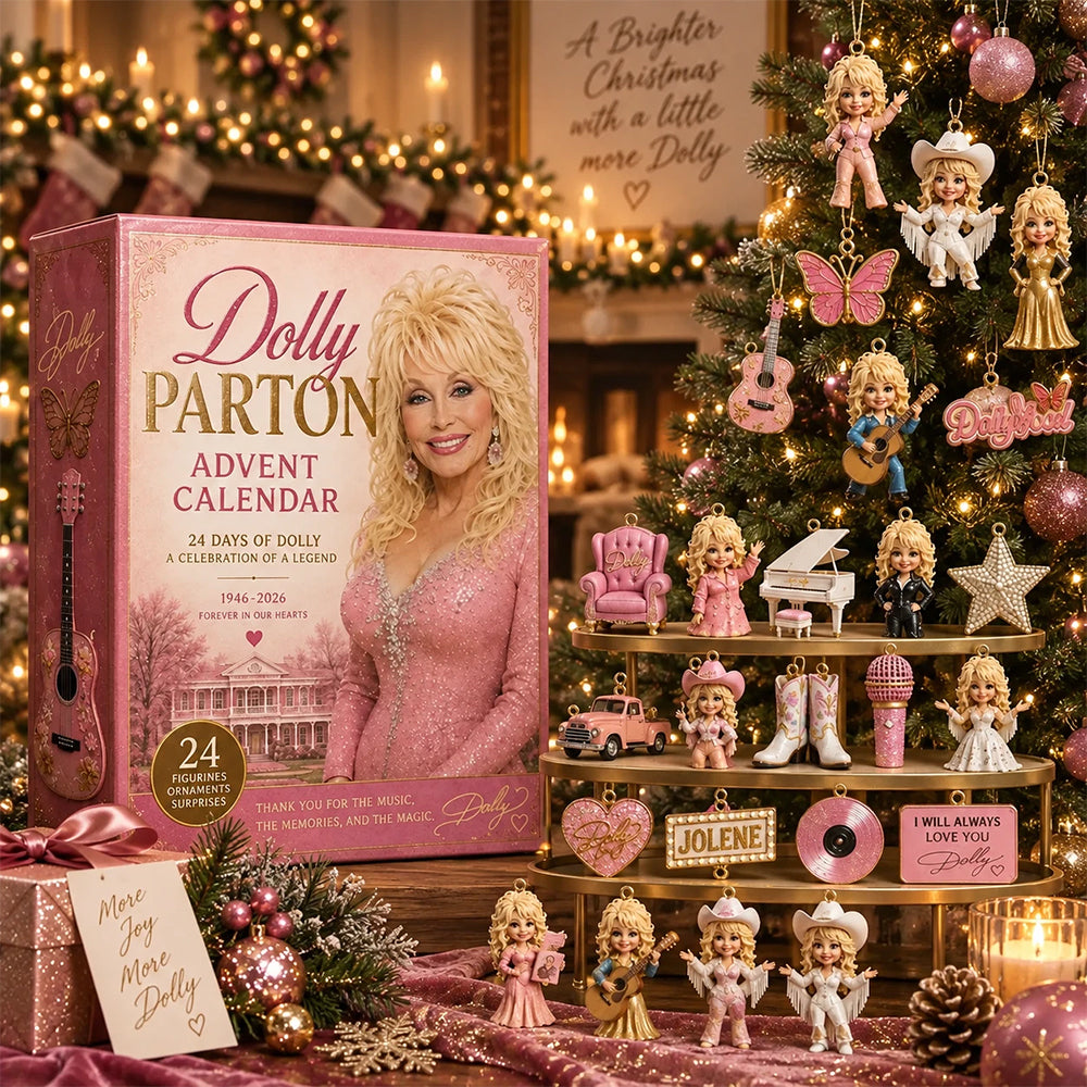 2D Dolly Parton Advent Calendar 2026– 24 Collectible Acrylic Ornaments Blind Box