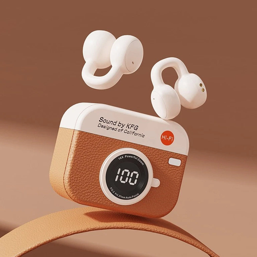 Wireless Clip-On Earbuds – Open Ear Bluetooth Headset for iPhone & Android