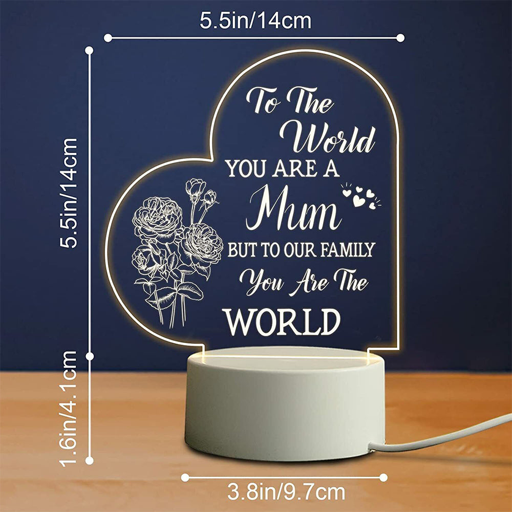 Mothers Day Gifts For Mum Night Light Bedside Lamp Night Light USB Power Supply