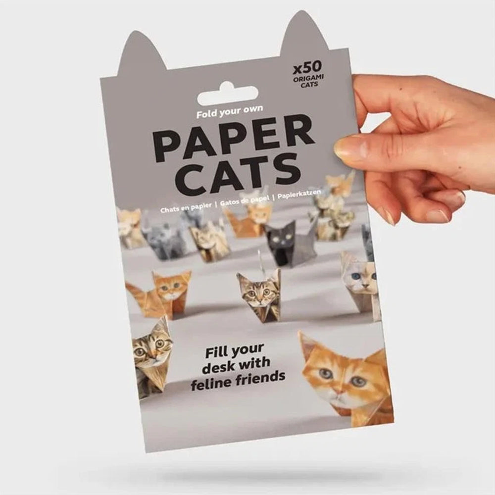 DIY Origami Paper Animals - 50 Sheets Pre-Printed Cat, Dog Craft Paper for 3D Figures