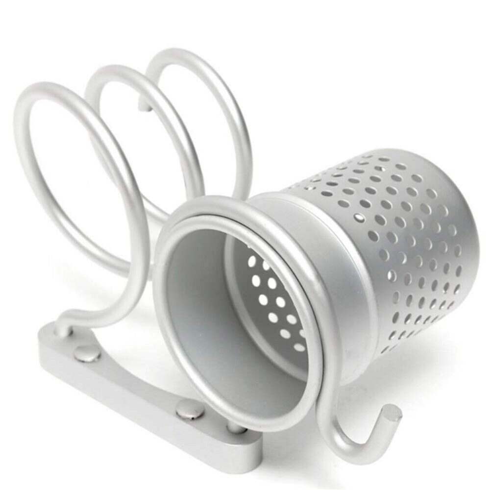 Bathroom Wall Mounted Straightener Holder Rack Hair Dryer Stand HolderOrganizer