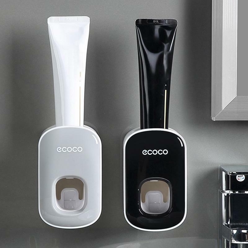 Ecoco Wall mount auto ands Free Toothpaste Dispenser Automatic Toothpaste Squeez