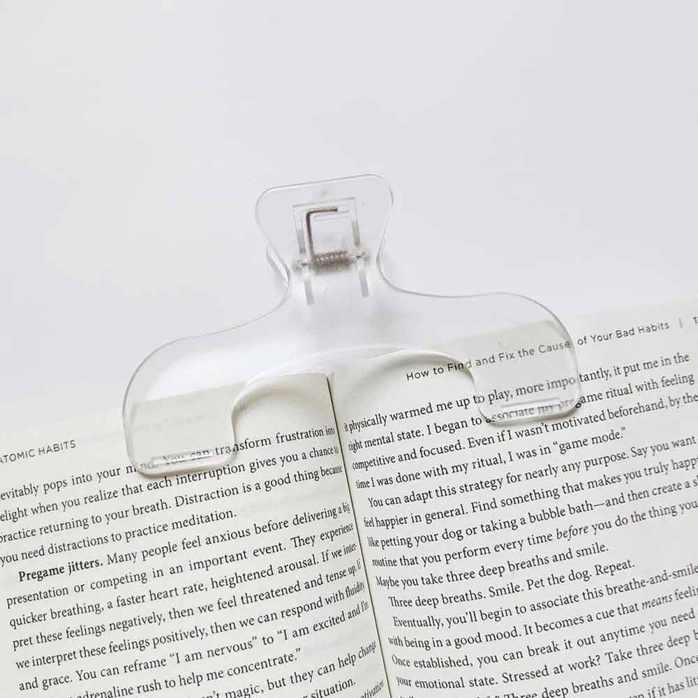 5pcs Book Page Holder Clip Clear Page Holder For Reading Binder Clip Book Opener