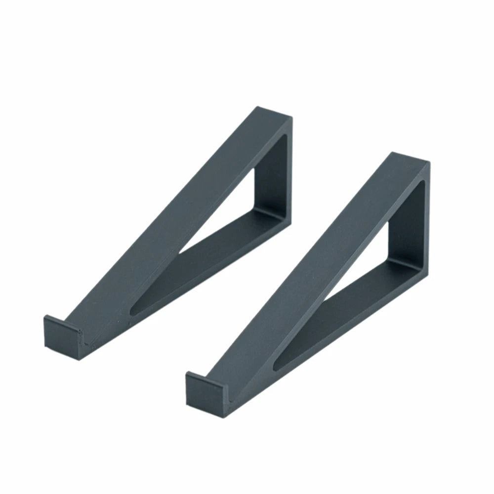 1 Pair Black Keyboard & Monitor Stands - Anti-Slip Laptop Riser, Portable Desk Organizer