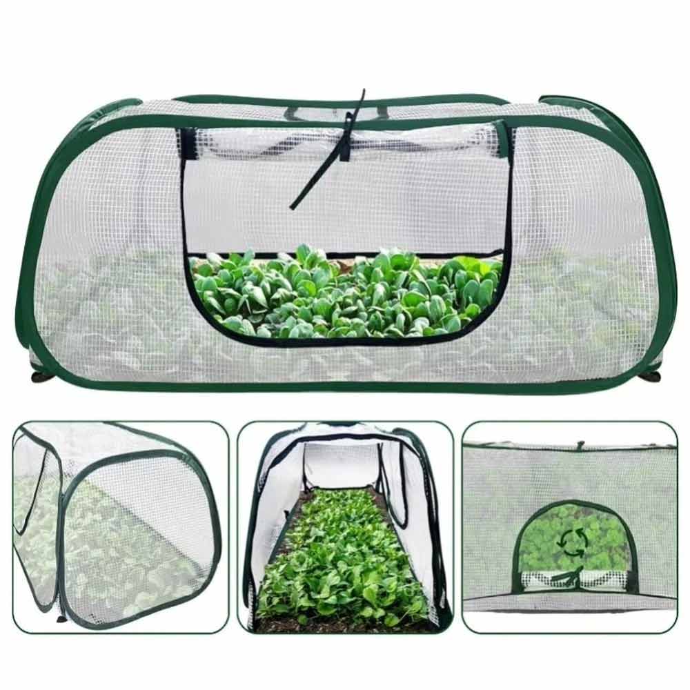 Garden Mesh Plant Cover – Pop-Up Raised Bed Row Cover with Storage Bag