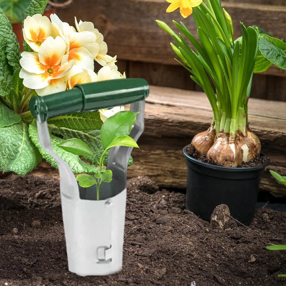 Hand Bulb Planter - Soil Insertion Tool for Flower Sowing & Grass Planting