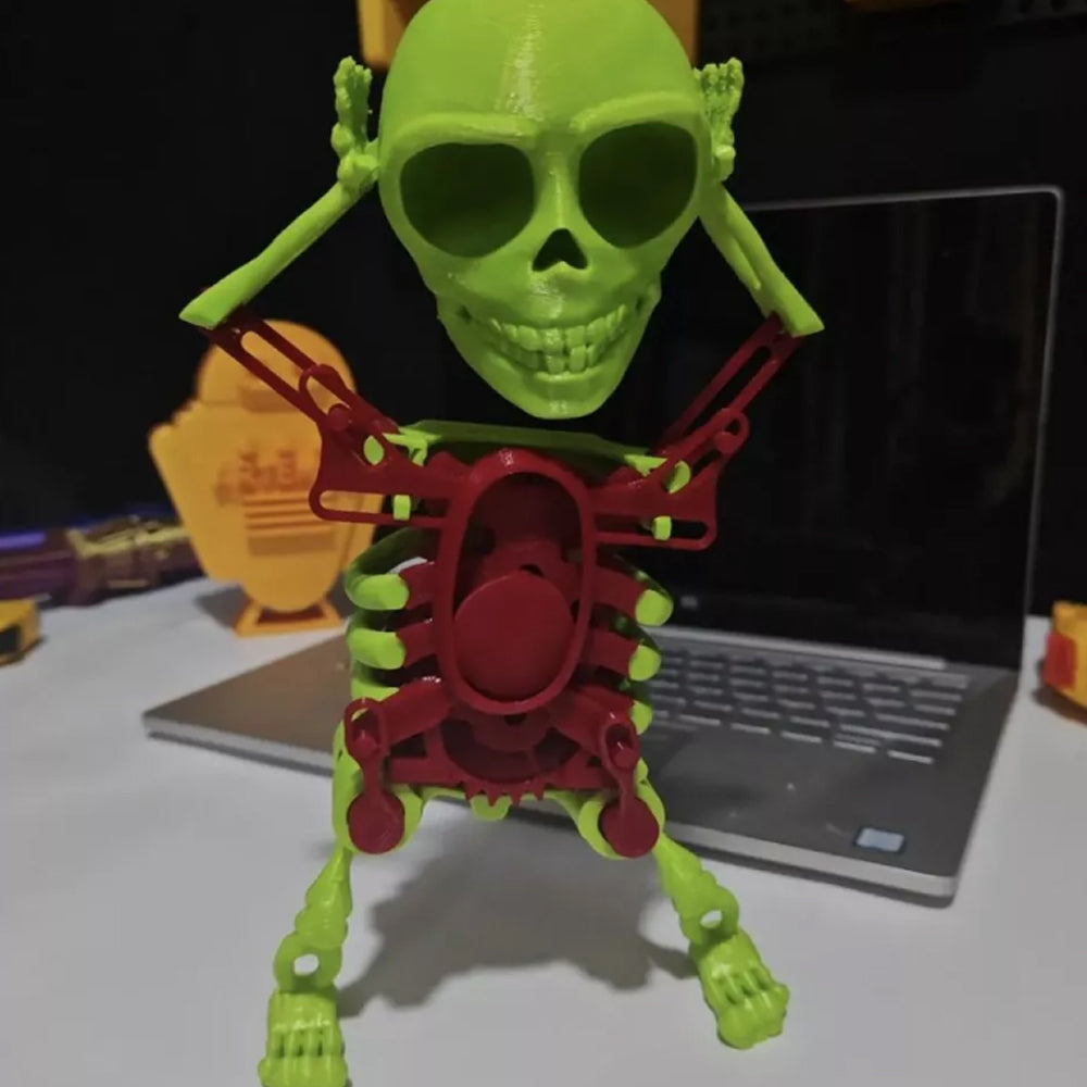 Self-moving Skull Swinging Bobblehead 3D Dancing Skeleton Toy Clockwork Spring