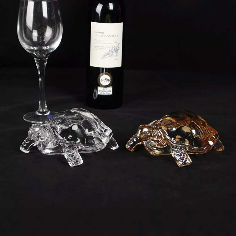 Crystal Glass Turtle Figurine – Miniature Tortoise Statue, Chinese Lucky Feng Shui