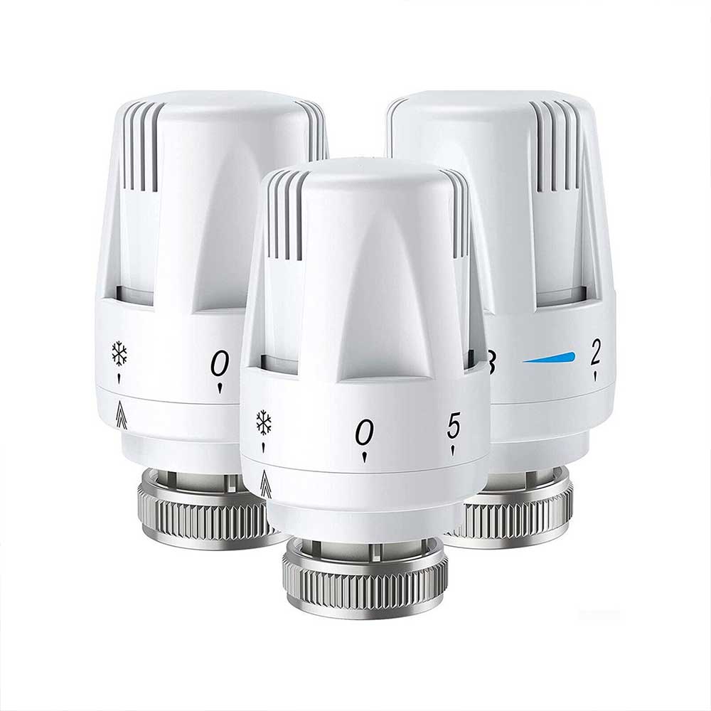 3X Thermostat Head TRV Radiator Thermostatic Heater Control Head Heating Valve