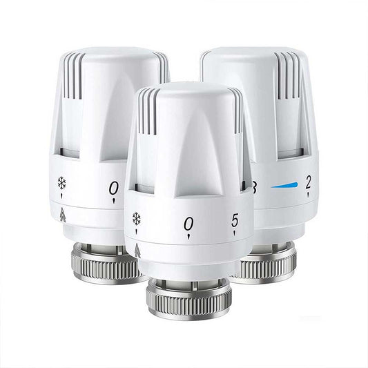 3X Thermostat Head TRV Radiator Thermostatic Heater Control Head Heating Valve