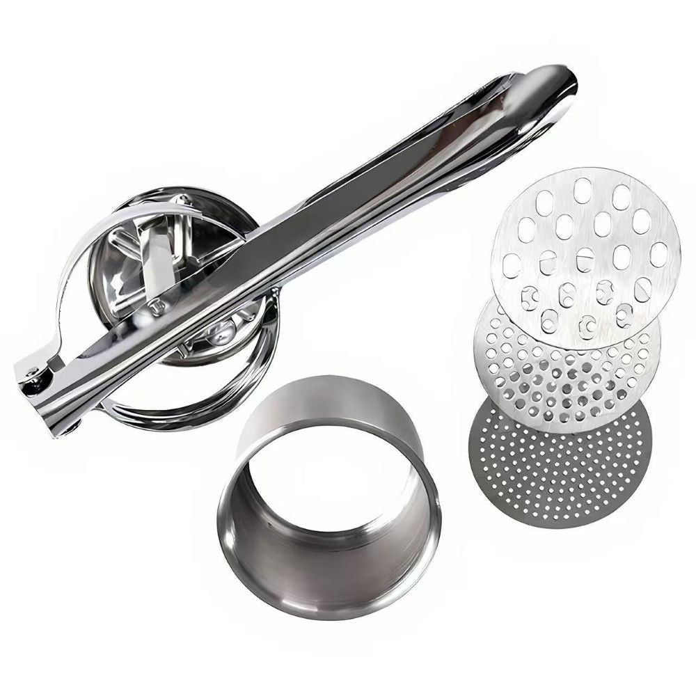Manual Stainless Steel Juicer & Vegetable Press – for Potato, Lemon, Garlic