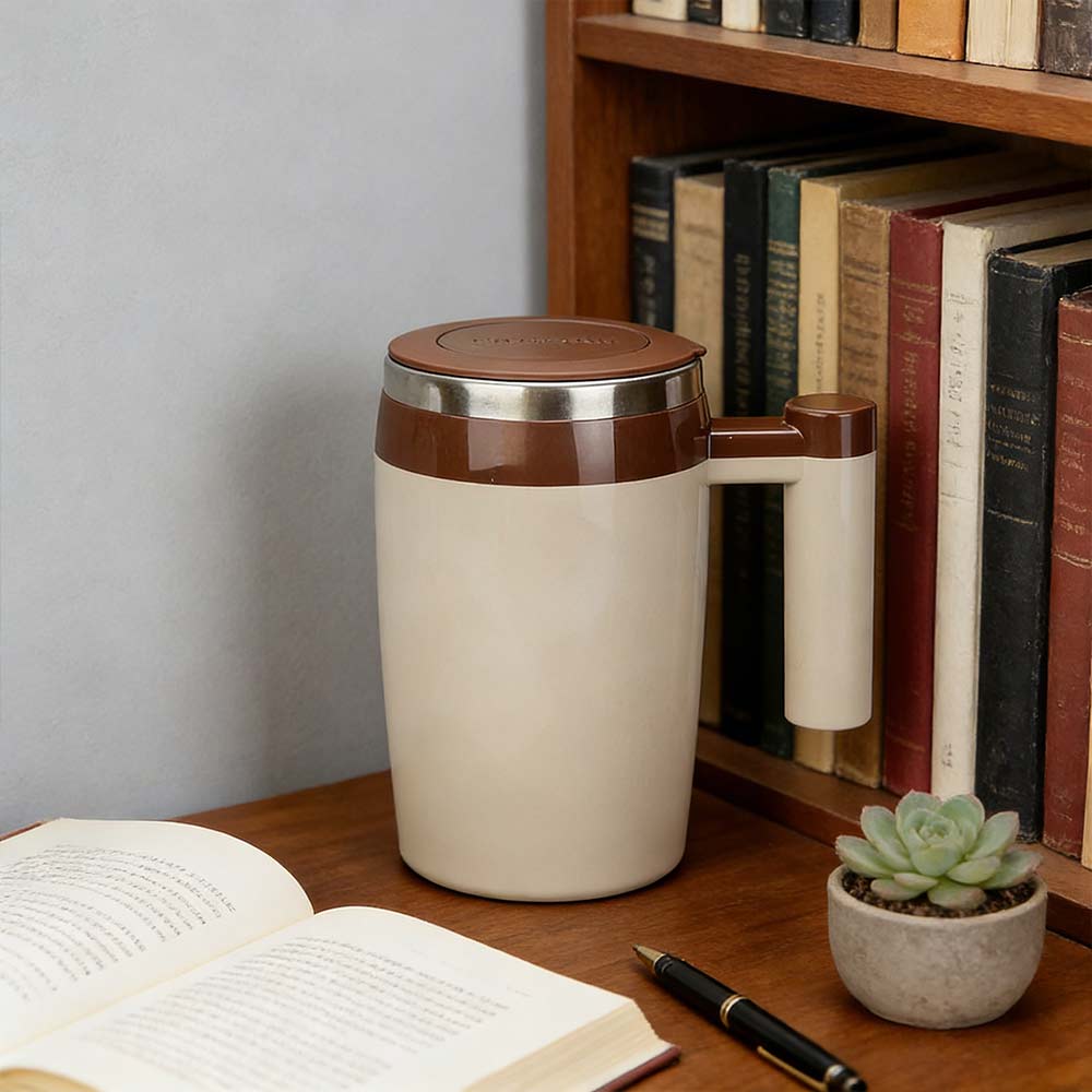 USB Rechargeable Self-Stirring Mug – 380ML Magnetic Automatic Stirring Coffee Cup, Portable & Cordless Mixing Mug