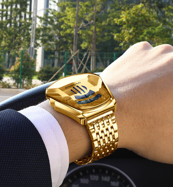 Men's Trendy Fashion Watch Funky Designer Wristwatch Includes Strap Adjuster