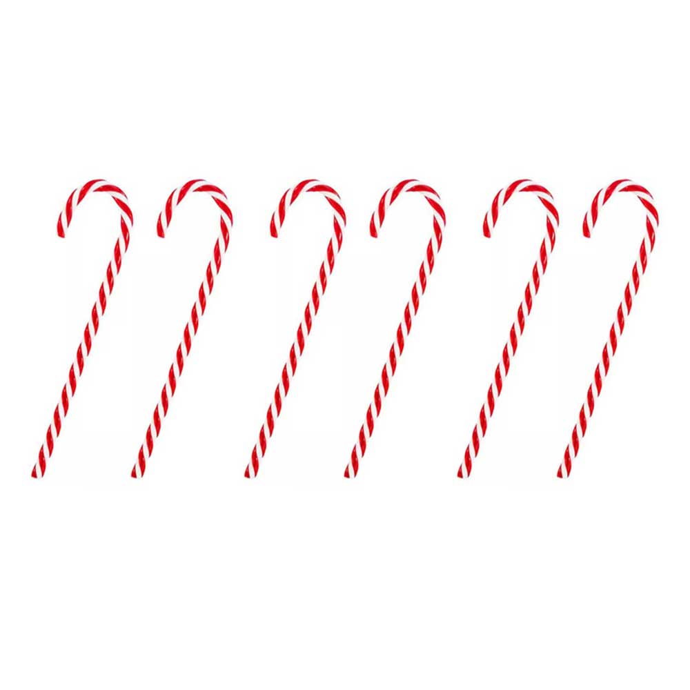 6Pcs/Set Plastic Candy Cane Christmas Hanging Decoration Xmas Tree Ornament