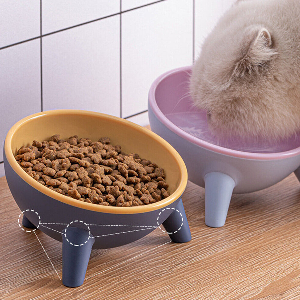 Feeder Raised Cat Bowl Pet Bowl Elevated Dog Bowls 15°Tilted Pet Water Bowl