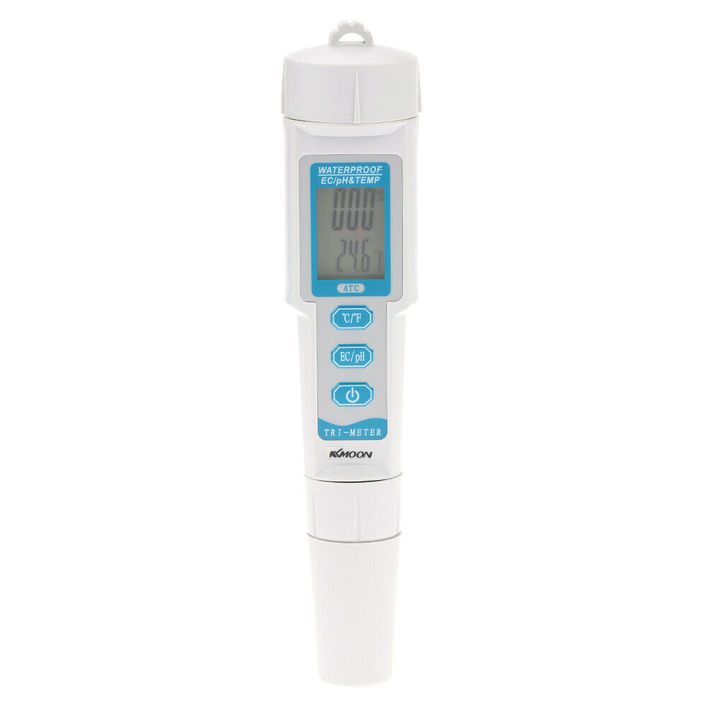 3 in 1 Water Quality Tester Monitor Pen Type pH & EC & TEMP Meter Acidometer AU
